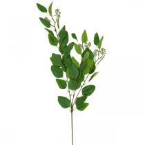 Artificial eucalyptus branch green triple branched L100cm