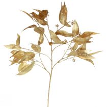 Eucalyptus Artificial Lancet Eucalyptus Branch Gold L95cm