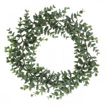 Decorative wreath eucalyptus green Artificial eucalyptus wreath Ø32cm