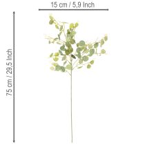 Product Artificial Eucalyptus Branch with Round Leaves 75cm Set of 4