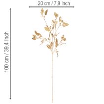 Product Artificial Eucalyptus Stem Decorative Branch for Vase 100cm Gold