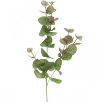 Artificial eucalyptus branch deco green plant green, pink 75cm