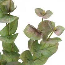 Artificial eucalyptus branch deco green plant green, pink 75cm
