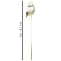Product Owl on the rod white 9cm L48cm