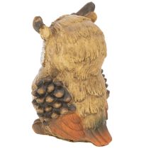 Product Sitting Owl Figurine in Brown and White - 11cm Decorative Ornament