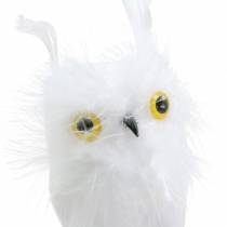 Deco plug owl white 10cm 2pcs