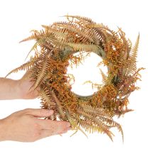 Product Artificial Fern Wreath for Table and Door, 35 cm, Autumn Design