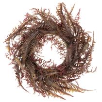 Product Artificial Autumn Wreath with Fern Branches 35cm