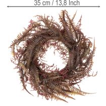 Product Artificial Autumn Wreath with Fern Branches 35cm
