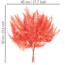 Product Preserved Fern Bundle Red 60cm 10 Stems for Indoor Decoration