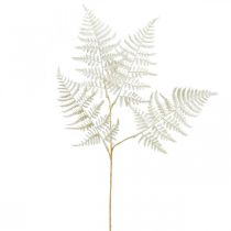 Product Decorative leaf fern, artificial plant, fern branch, decorative fern leaf white L59cm