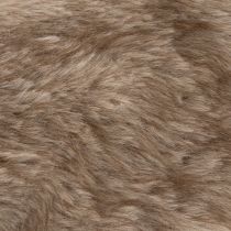 Product Faux Fur Ribbon for Decoration and Crafting, 15x180cm, Set of 2, Brown