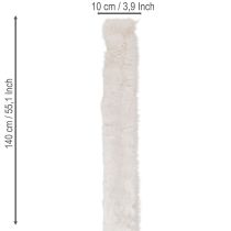 Product Faux Fur Decorative Ribbon Roll White 10mm x 1.4m (Set of 3)