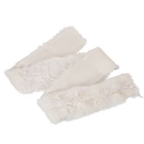 Product Faux Fur Decorative Ribbon Roll White 10mm x 1.4m (Set of 3)
