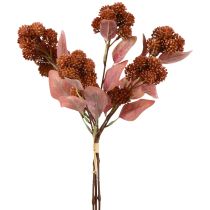 Fat Hen Red Sedum Stonecrop Artificial Flowers 41cm 3pcs