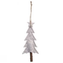 Product Felt Christmas Tree Ornaments, Beige/Cream, 17cm, Set of 6, Christmas Decorations