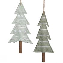 Product Felt fir trees Christmas tree decorations green H20cm 4 pcs