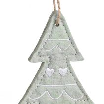 Product Felt fir trees Christmas tree decorations green H20cm 4 pcs