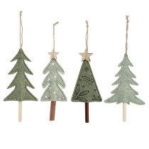 Product Felt Christmas trees for hanging Christmas tree decorations green 18cm 8 pieces
