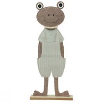 Product Felt decorative frog with dungarees beige decorative figure felt H51.5cm