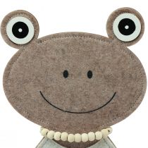 Product Felt decorative frog with dungarees beige decorative figure felt H51.5cm