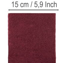 Product Felt wool ribbon, dark red, 15cm x 5m, for decoration and crafting