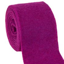 Product Felt wool ribbon, fuchsia, 15cm x 5m, for decoration and crafting