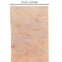Product Felt tape, two-tone pot holder made of wool felt, orange/multicolored, 15cm x 5m