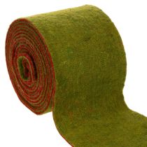Product 100% Wool Felt Pot Wrap, 15 cm x 5 m, Reversible Green and Red Floristry Band