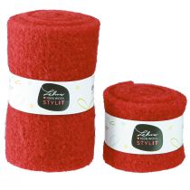 Product Felt ribbon red wool ribbon decorative ribbon W7/15cm L1m/1m set of 2