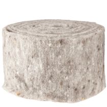 Product Felt ribbon, pot band gray-natural 15cm 5m