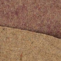 Product Two Tone Wool Felt Pot Band, 15 cm x 5 m, Purple and Light Brown