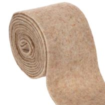 Product 100% Wool Felt Ribbon, 15 cm x 5 m, Brown and White, for Pot Covers and Crafting