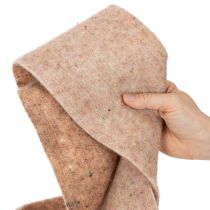 Product 100% Wool Felt Ribbon, 15 cm x 5 m, Brown and White, for Pot Covers and Crafting