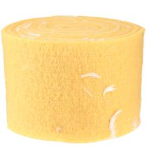 Product Felt ribbon wool ribbon decorative fabric yellow feathers wool felt 15cm 5m