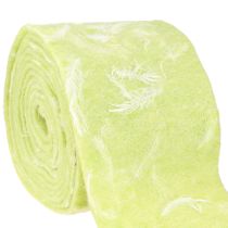 Product Felt ribbon wool ribbon decorative fabric light green feathers wool felt 15cm 5m