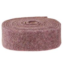 Product Felt ribbon wool ribbon decorative fabric wine red beige 7.5cm 5m