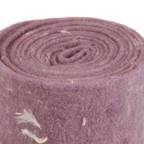 Product Felt ribbon wool ribbon decorative fabric purple feathers wool felt 15cm 5m