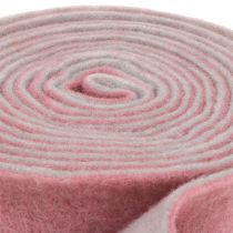 Product Felt tape, pot tape two-tone old rose/grey 15cm 5m