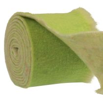 Product Felt ribbon Franzi wool ribbon wool felt light green 15cm 4m