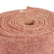 Felt ribbon wool ribbon decorative fabric wine red beige 7.5cm 5m