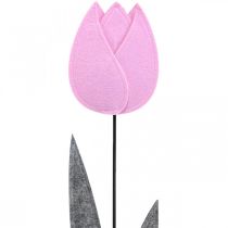 Product Felt flower felt deco flower tulip pink table decoration H68cm