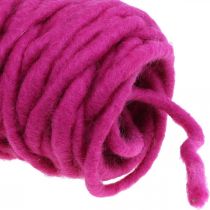 Felt cord wire wool cord pink 20m