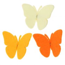 Felt butterflies with clip 7cm 24pcs