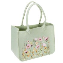 Product Felt bag with floral motif, ideal for everyday use and leisure, 38cm