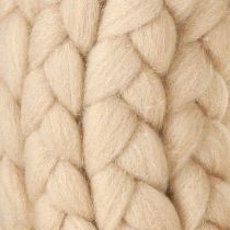 Product Felt wool decorative wreath in light brown for hanging Ø30cm W4cm