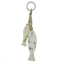 Product Fish made of mango wood for hanging Shabby Chic 19.5/15.5/10cm