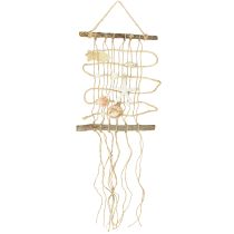 Product Fishing net jute with shells maritime wall decoration 25×55cm