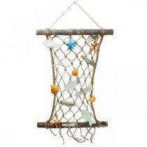 Product Fishing net decoration wall decoration fish maritime decoration 38x50cm