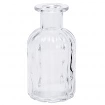 Product Decorative Bottle Flower Vase Ø7.5cm H13.5cm clear 6 pcs